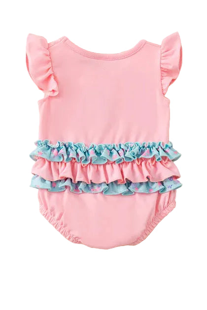 Floral Seashell Applique Romper
