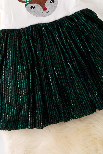 Shimmery Fawn Christmas Dress (SPECIAL DEAL)