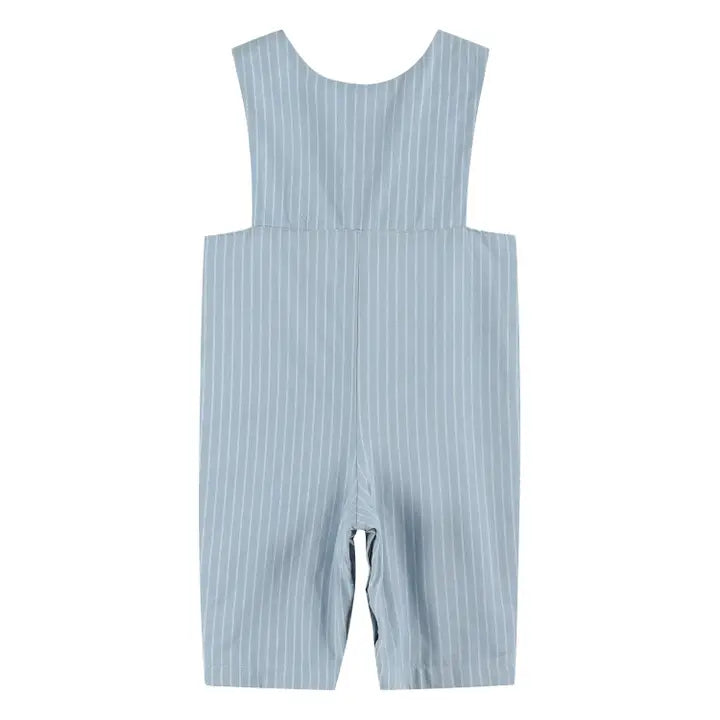 Blue Pinstripe Brown Smocked Jon Jons
