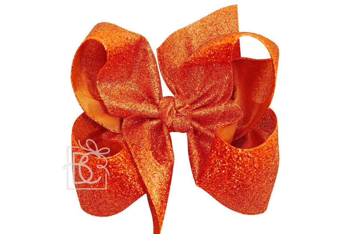 GLITTER METALLIC BOW ON CLIP