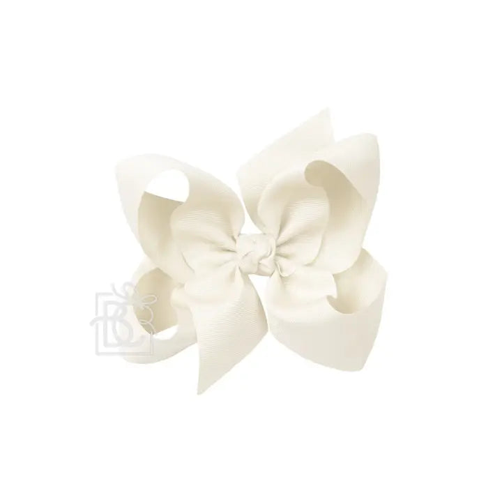 Signature Grosgrain Bow On Clip" - 6.5" (multiple colors)