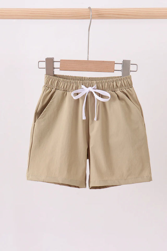 Khaki Pocket Performance Shorts
