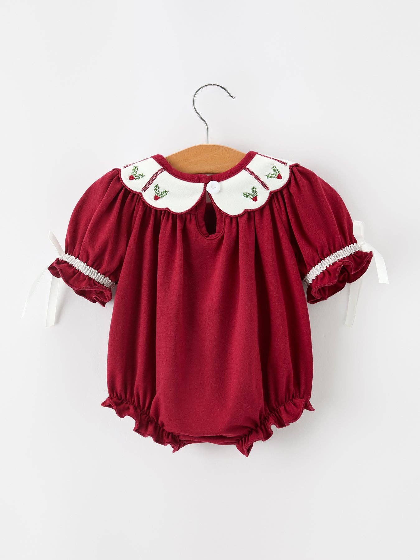Christmas Holly Petals Romper - ETA mid/late September