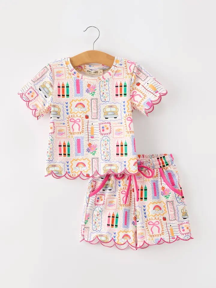 School Time Scallop Set
