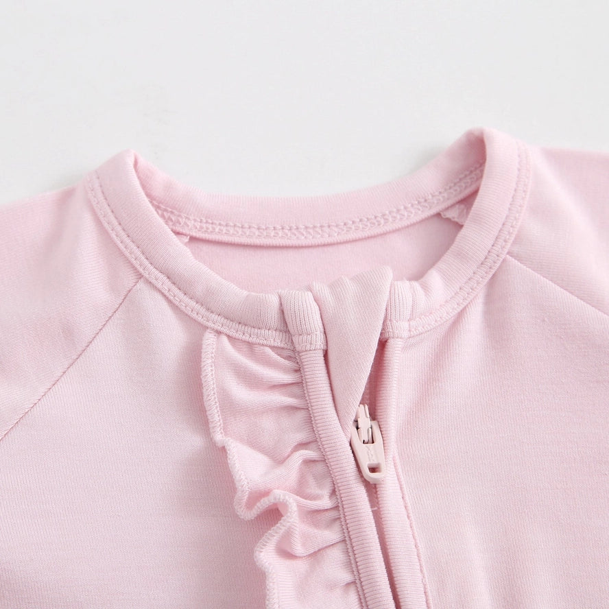 Dawn Ruffled Bamboo Baby Clothing Light Pink Baby Girl (ETA: 7/21/26)