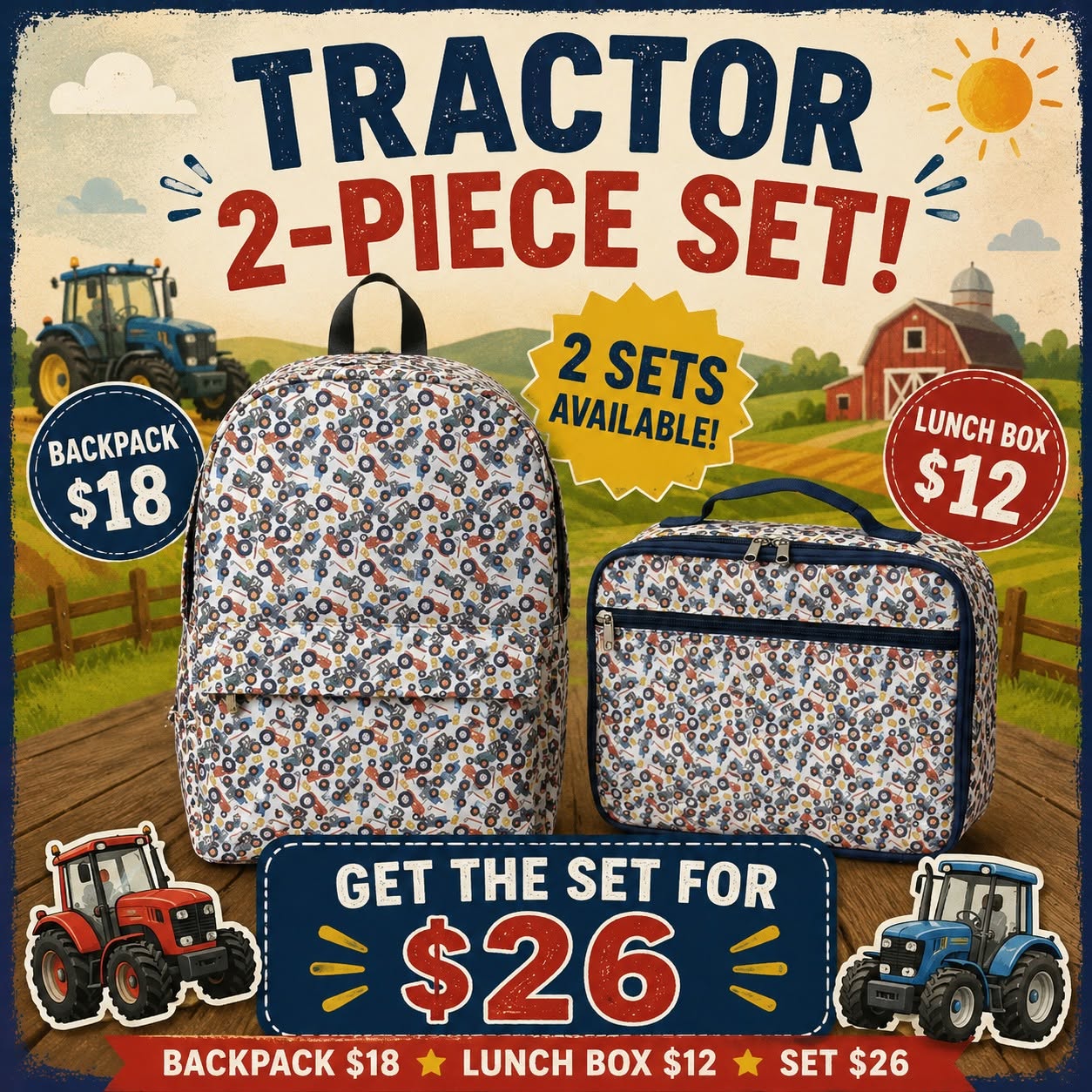 Field of Dreams Backpack Set