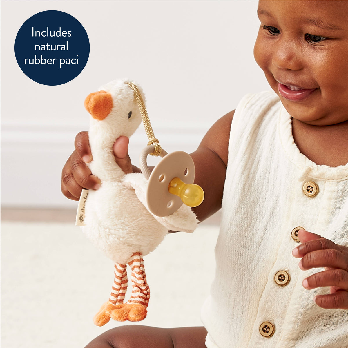 *FOUR OPTIONS* Bitzy Pal Natural Rubber Pacifier & Plush
