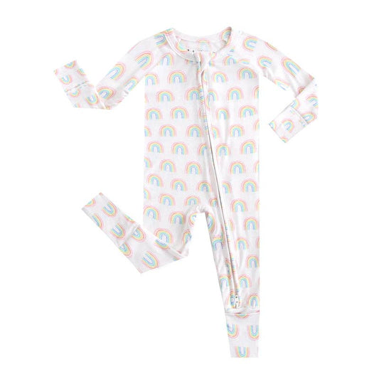 Forever Rainbow Zippered Baby Romper NICU Going Home Outfit