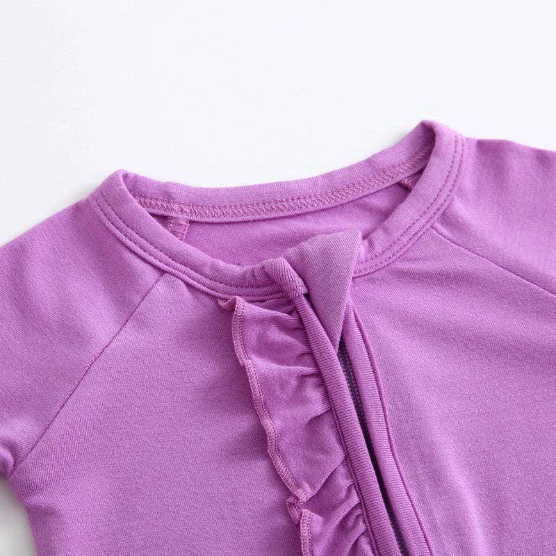 Luxie Lavender Ruffled Convertible Romper