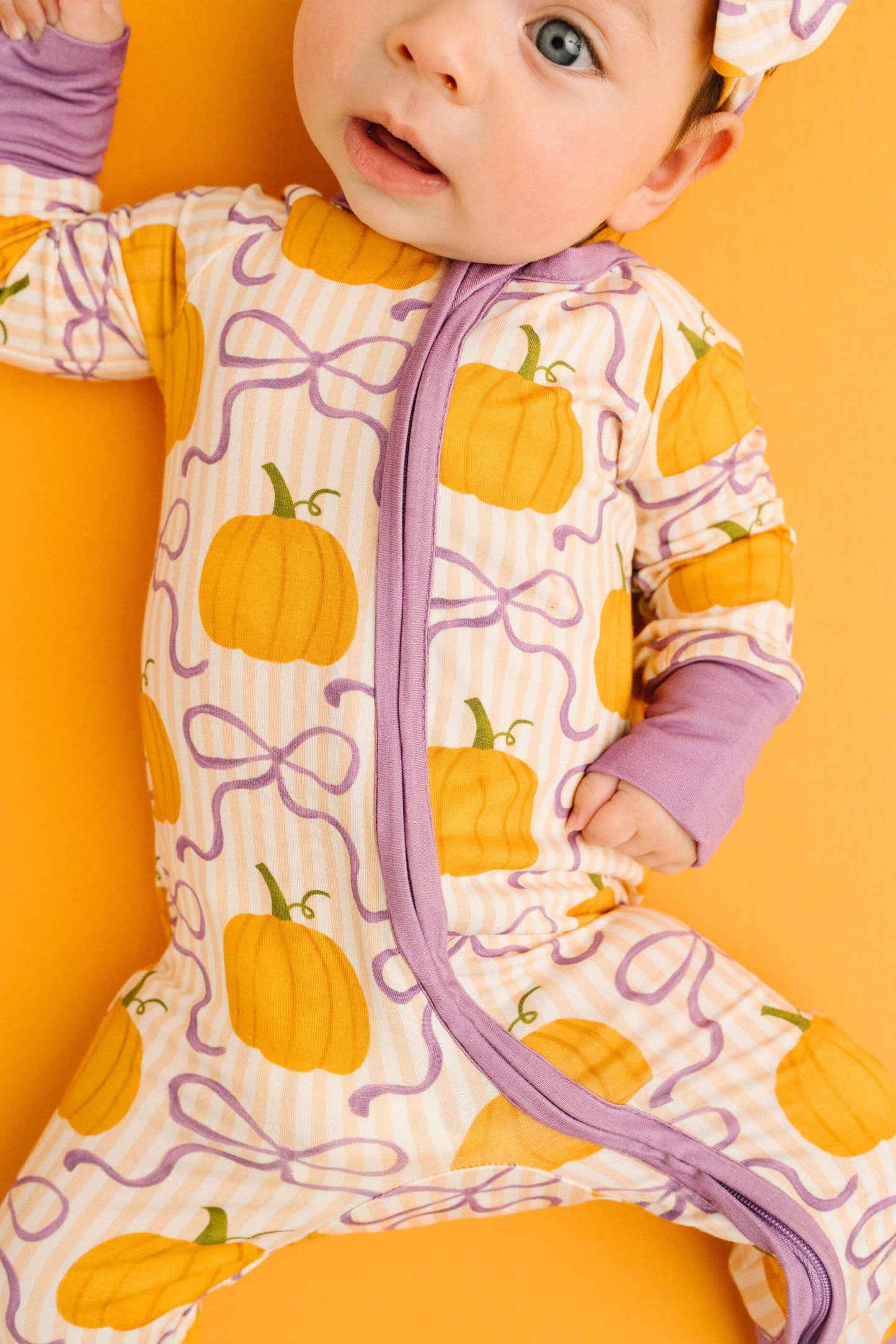 Pumpkin & Bows Bamboo Sleeper