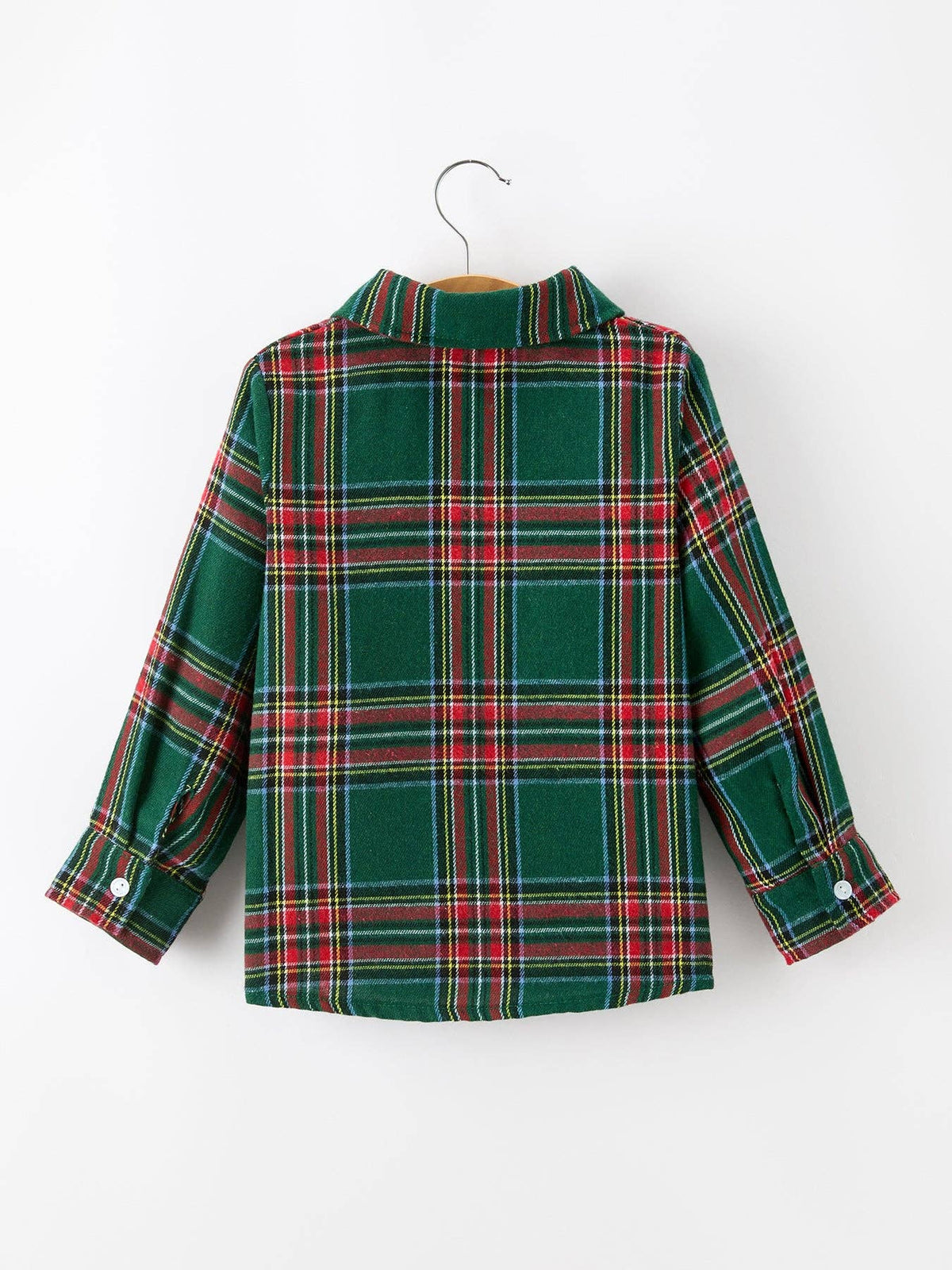 Christmas Plaid Boys Button Down Shirt Long Sleeve Top (ETA: END OF OCTOBER)