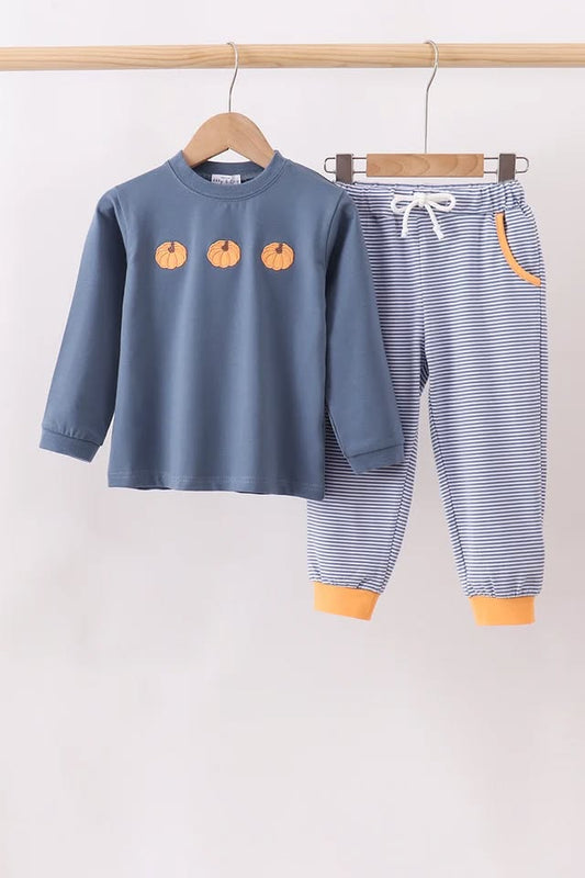 PRESALE: Teal pumpkin embroidery pants set - ETA 8/26/26