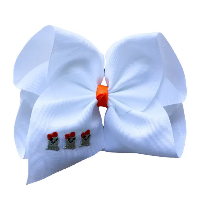 Ghouls Just Wanna Have Fun Embroidered Bow