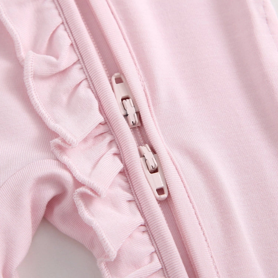 Dawn Ruffled Bamboo Baby Clothing Light Pink Baby Girl (ETA: 7/21/26)