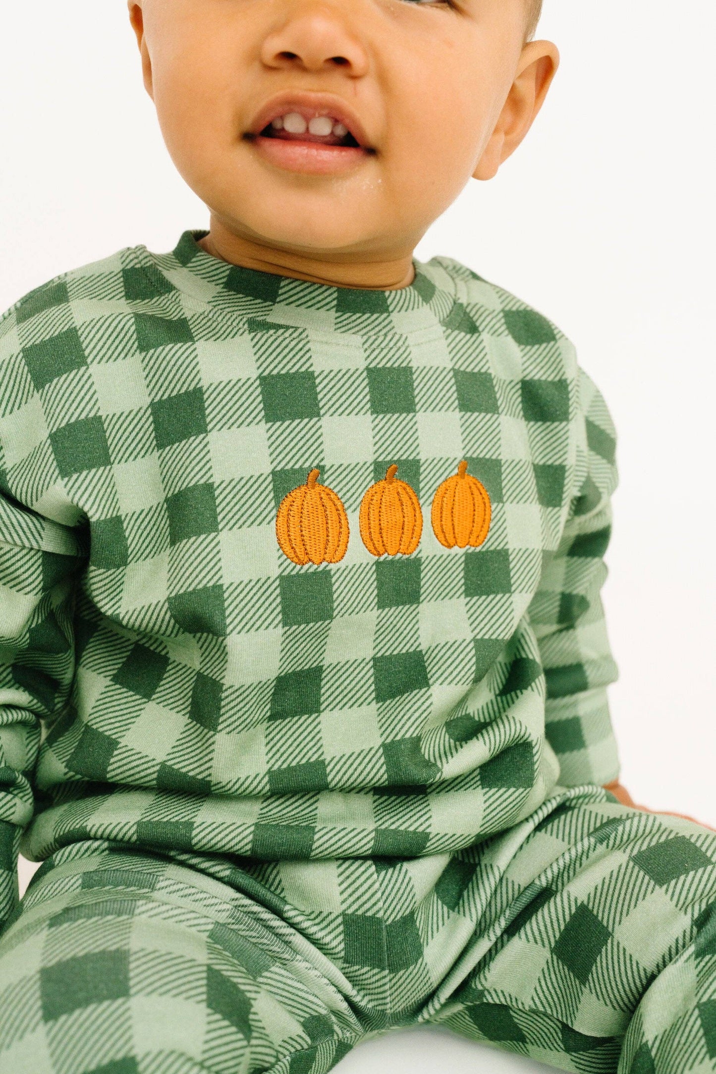 Pumpkin Season Embroidered Crewneck Set
