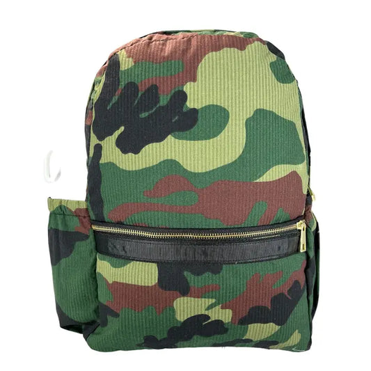 Woodland Seersucker Medium Backpack w/ Pocket | Mint