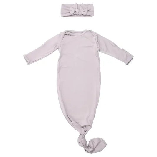 Harbor Mist Taupe Knotted Gown w/ bow