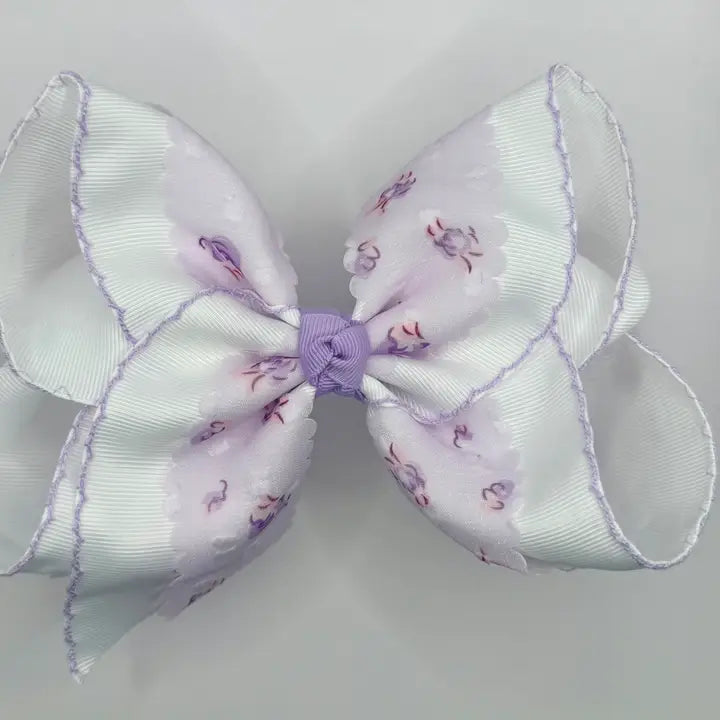 Purple Floral Moonstitch