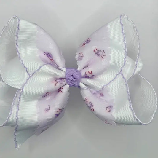 Purple Floral Moonstitch