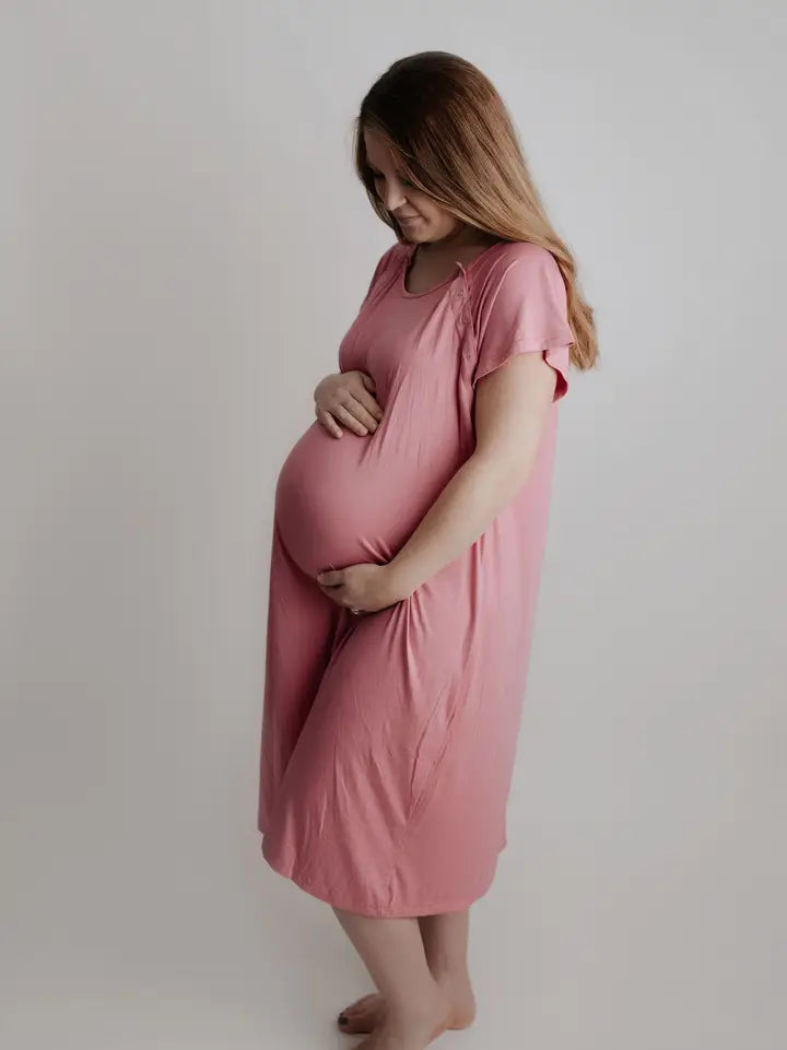 Rose Mommy Labor and Delivery/ Nursing Gown