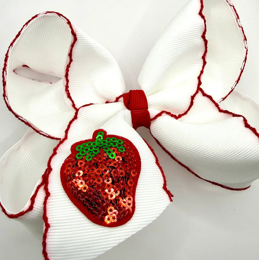Sequin Strawberry Bow