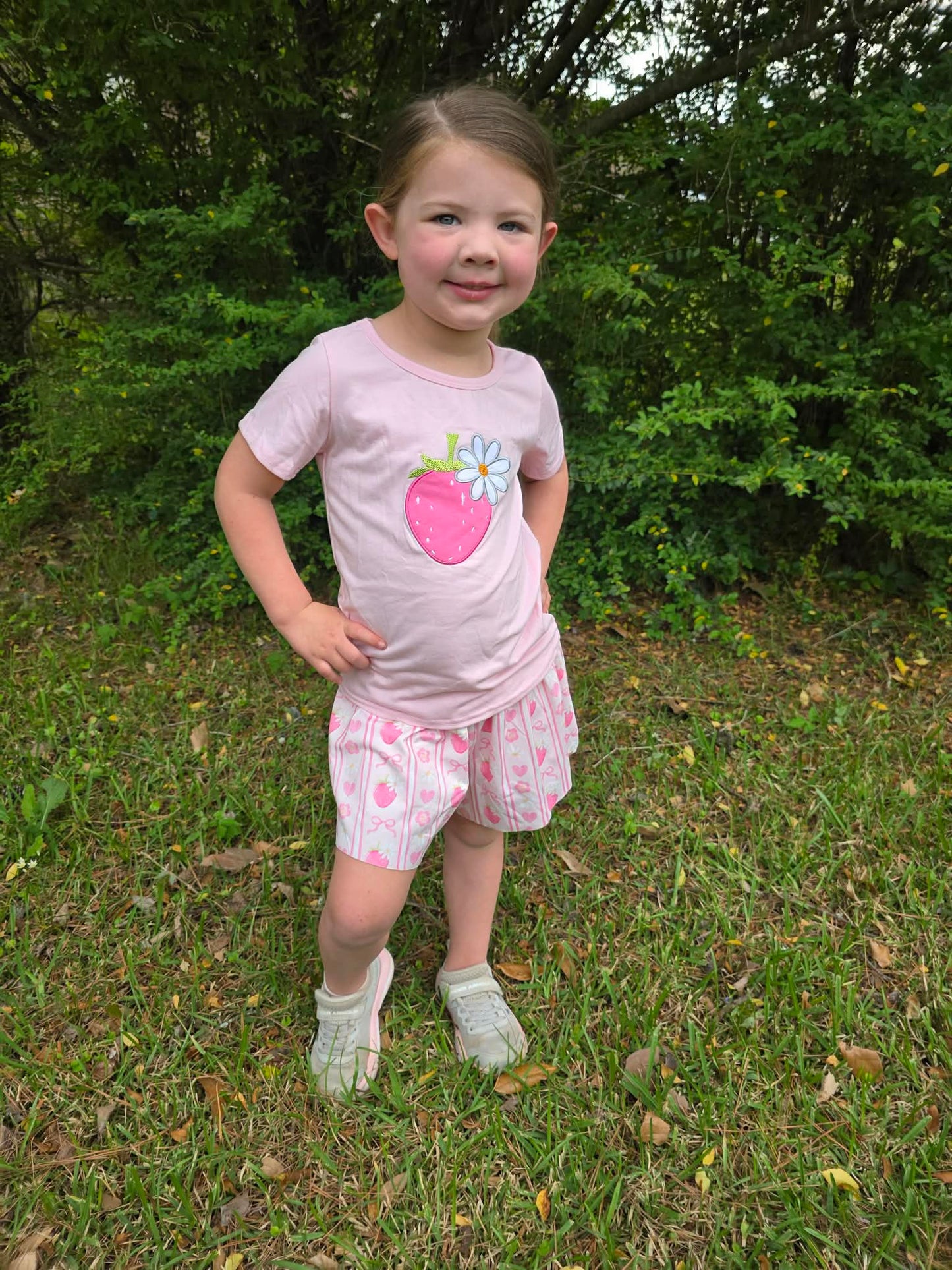 Strawberry Butterfly Short Set