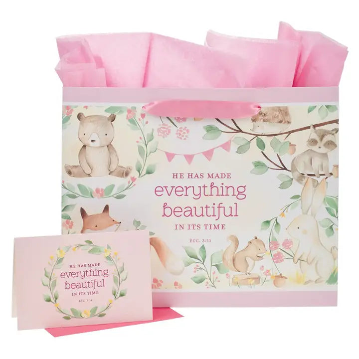 Everything Beautiful Large Gift Bag & Card- Eccles 3:11
