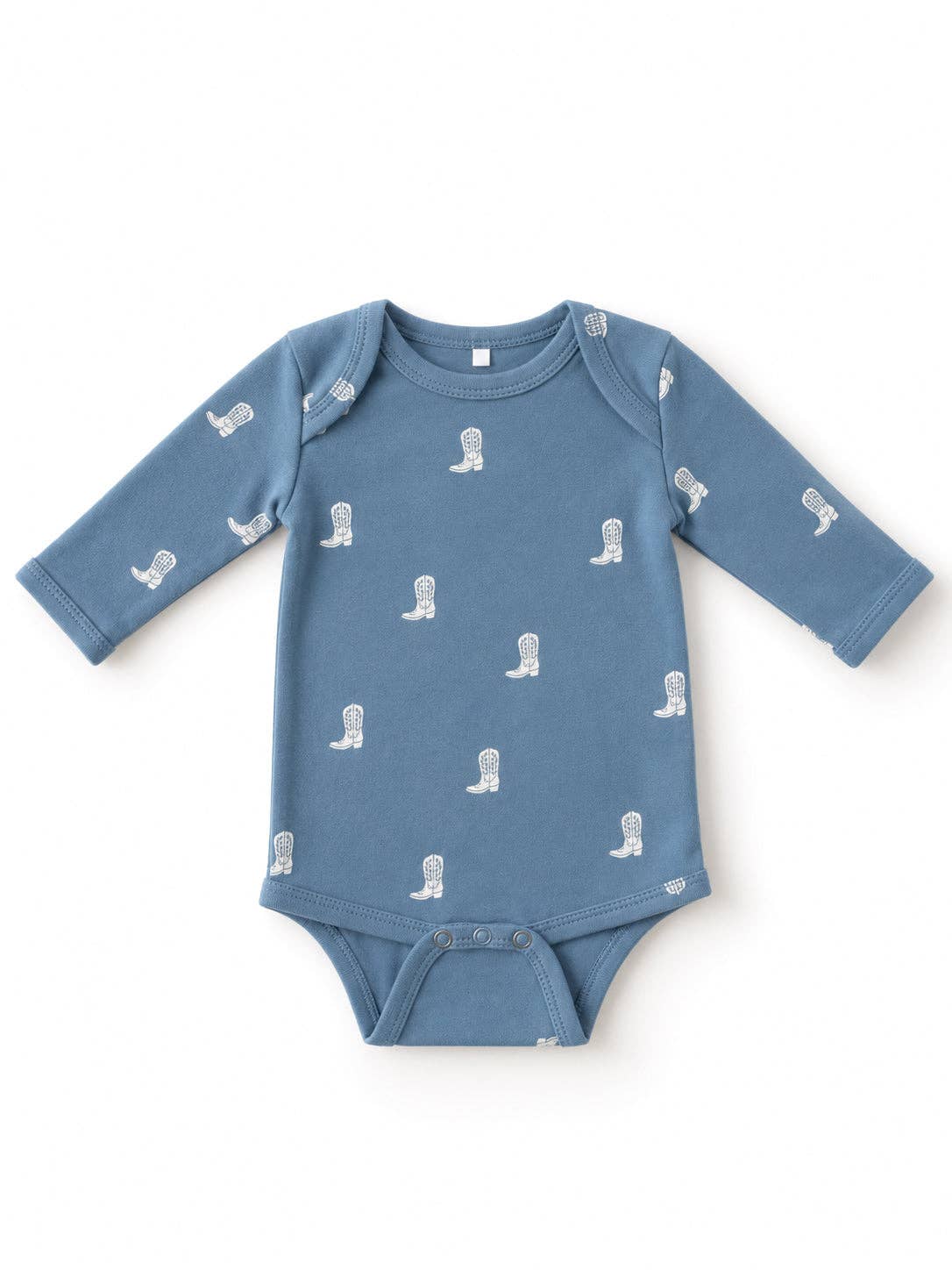 Cowboy Boots / Organic Cotton Long Sleeve Bodysuit