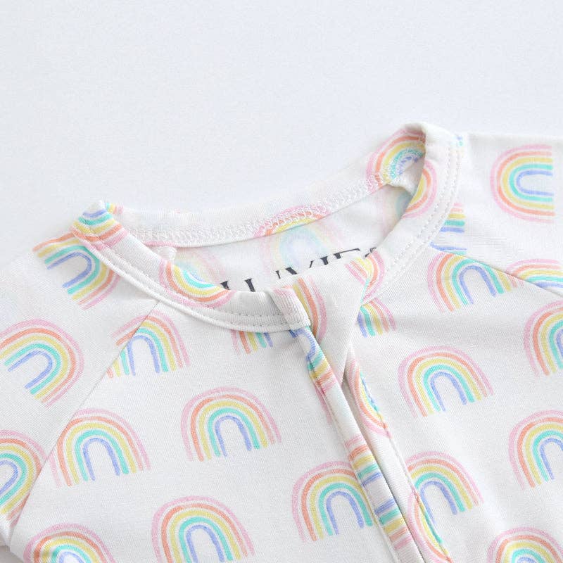Forever Rainbow Zippered Baby Romper NICU Going Home Outfit