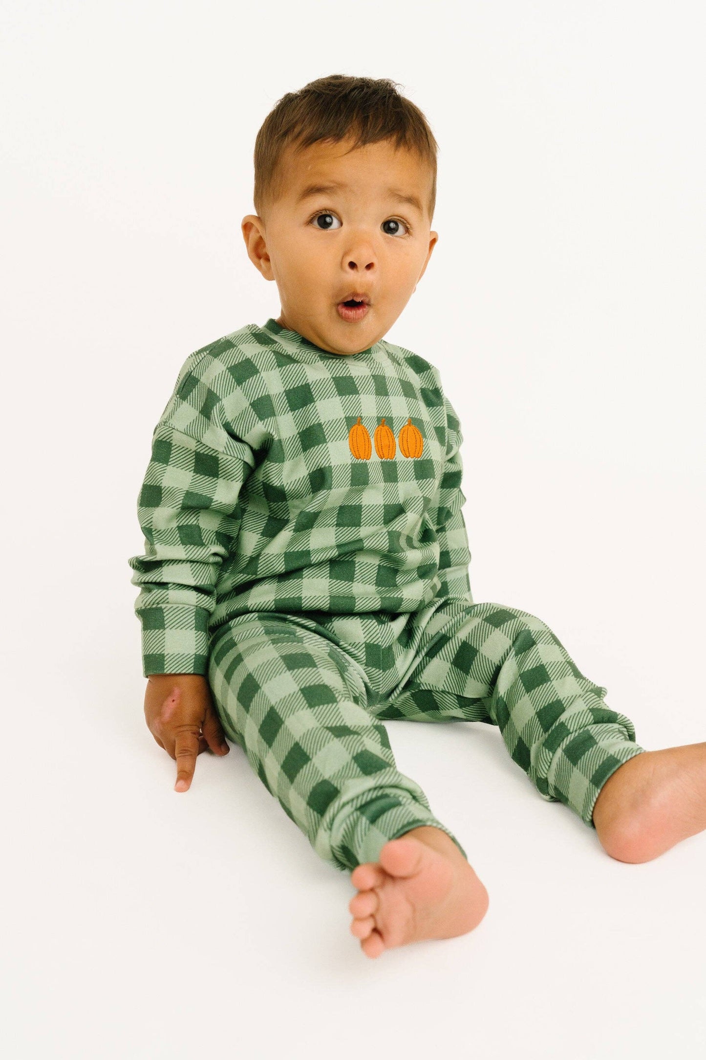 Pumpkin Season Embroidered Crewneck Set