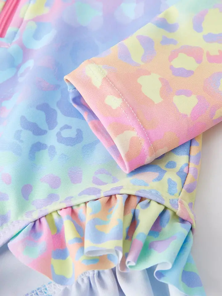 Cotton Candy Cheetah Rash Guard