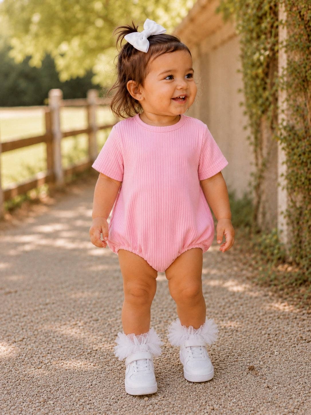 Pink / Ribbed T-Shirt Bubble