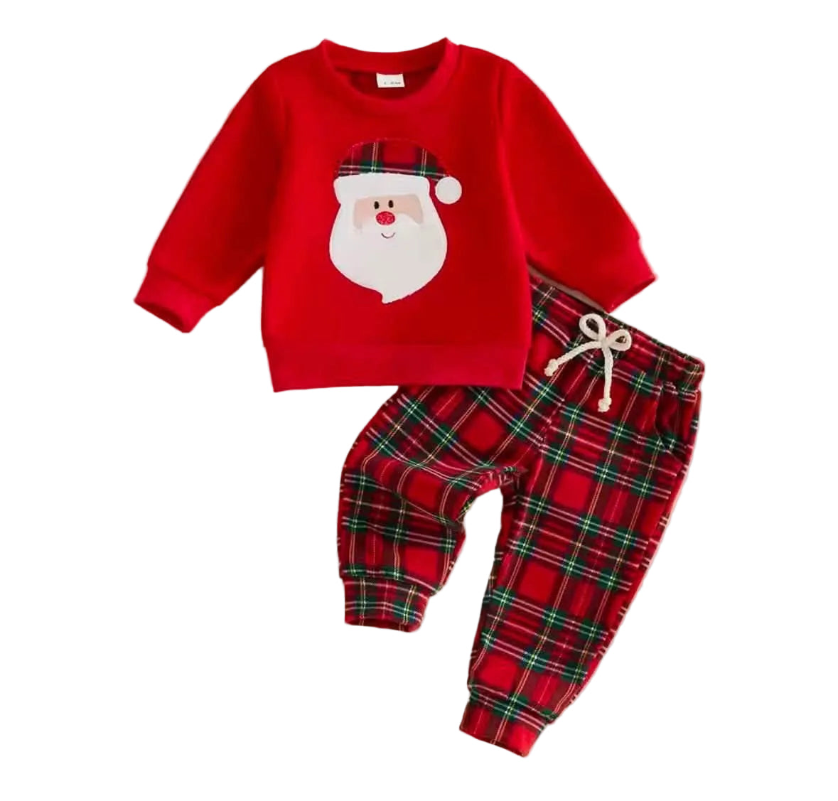 Red Plaid Santa Set