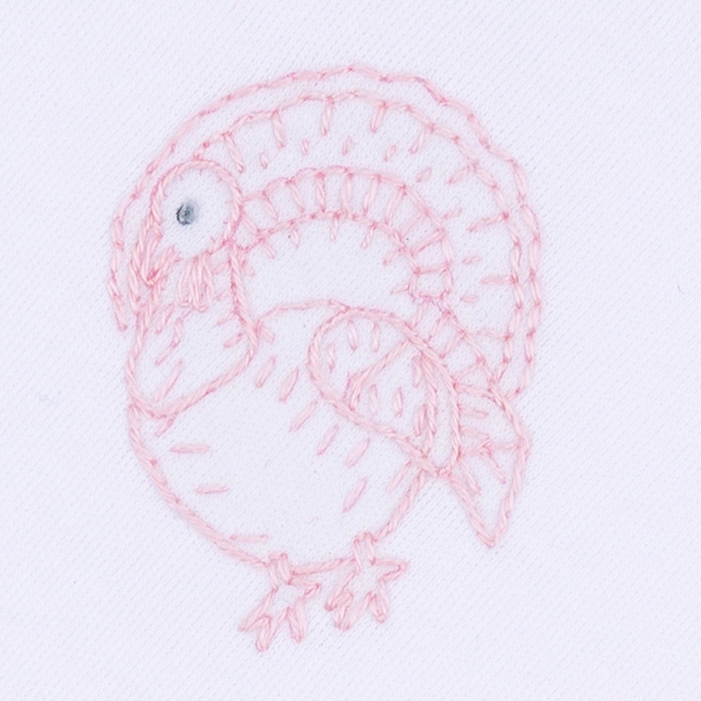 Harvest Blessings Hand-Embroidered Baby's First Thanksgiving Bodysuit - Pink