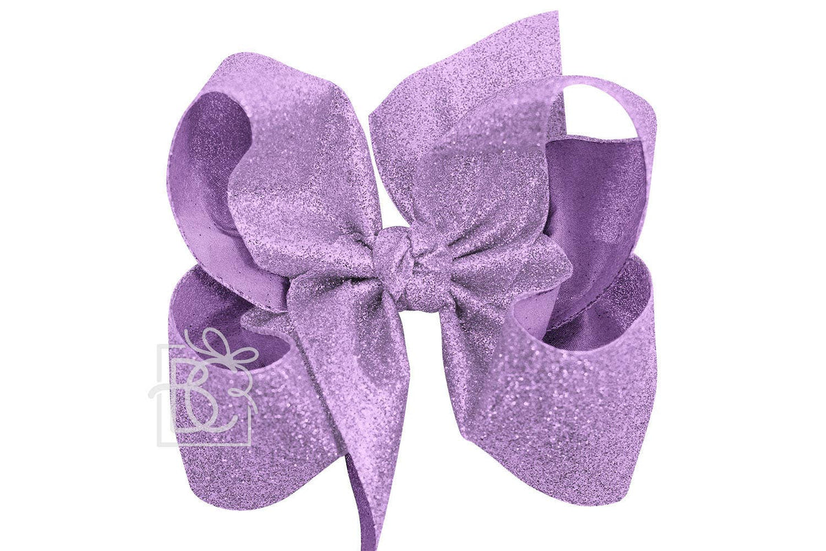 GLITTER METALLIC BOW ON CLIP