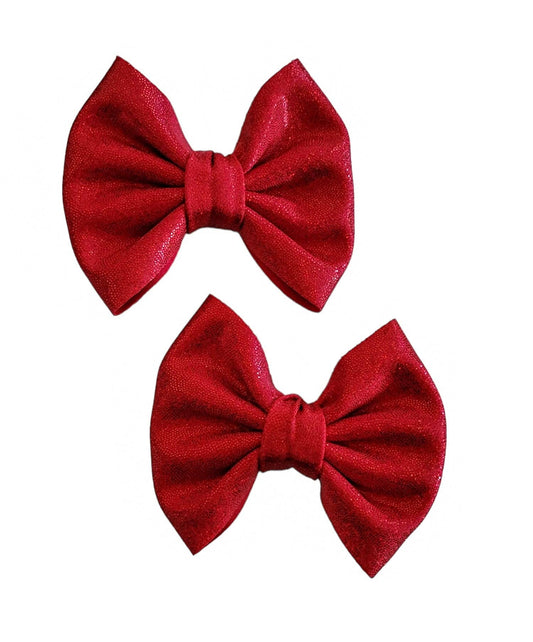 Savannah Bow PIGGIES Set-Holographic Red