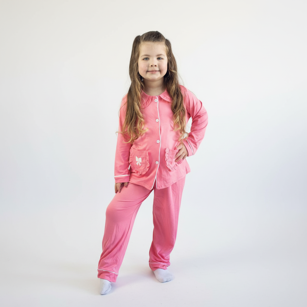 Pink Bow Pajama Set