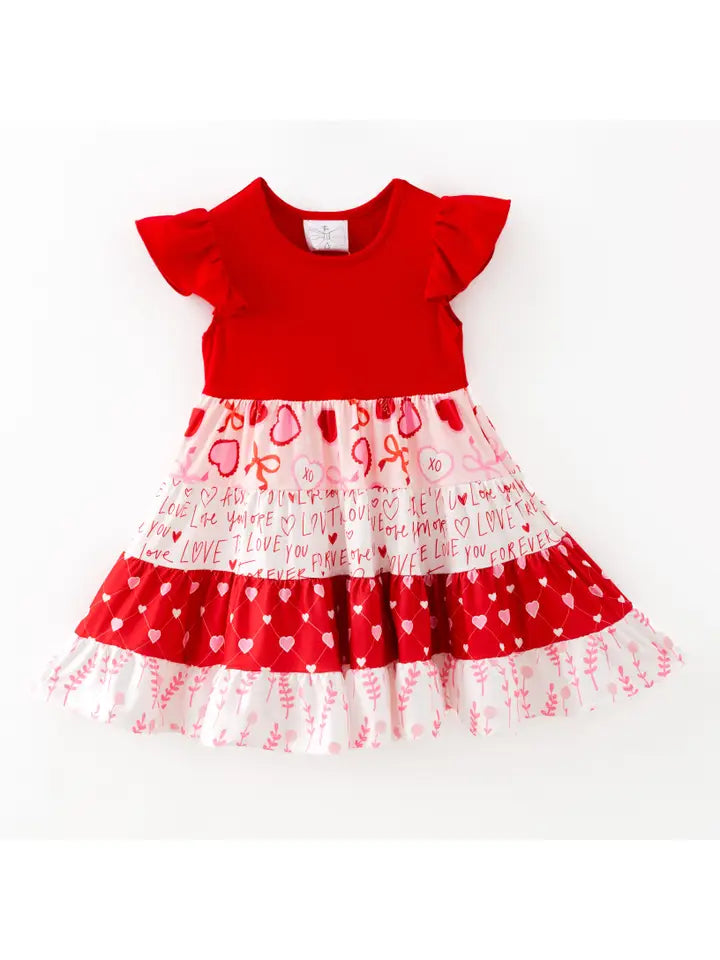 Cupid's Little Helper Tiered Twirl Dress
