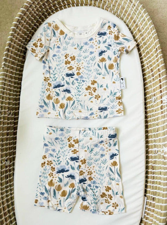 Fall Floral Bamboo Short Set