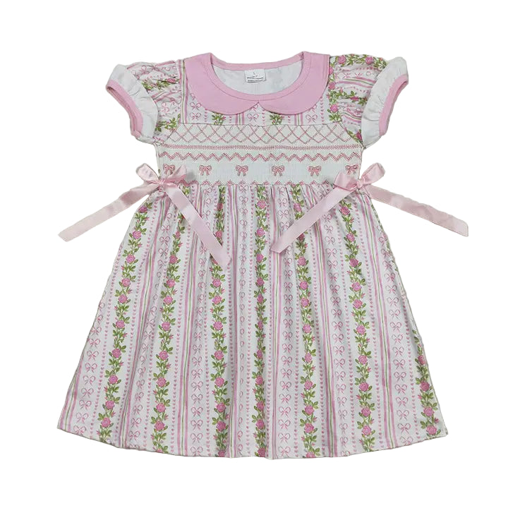 Rosebud RIbbons Smocked Dress
