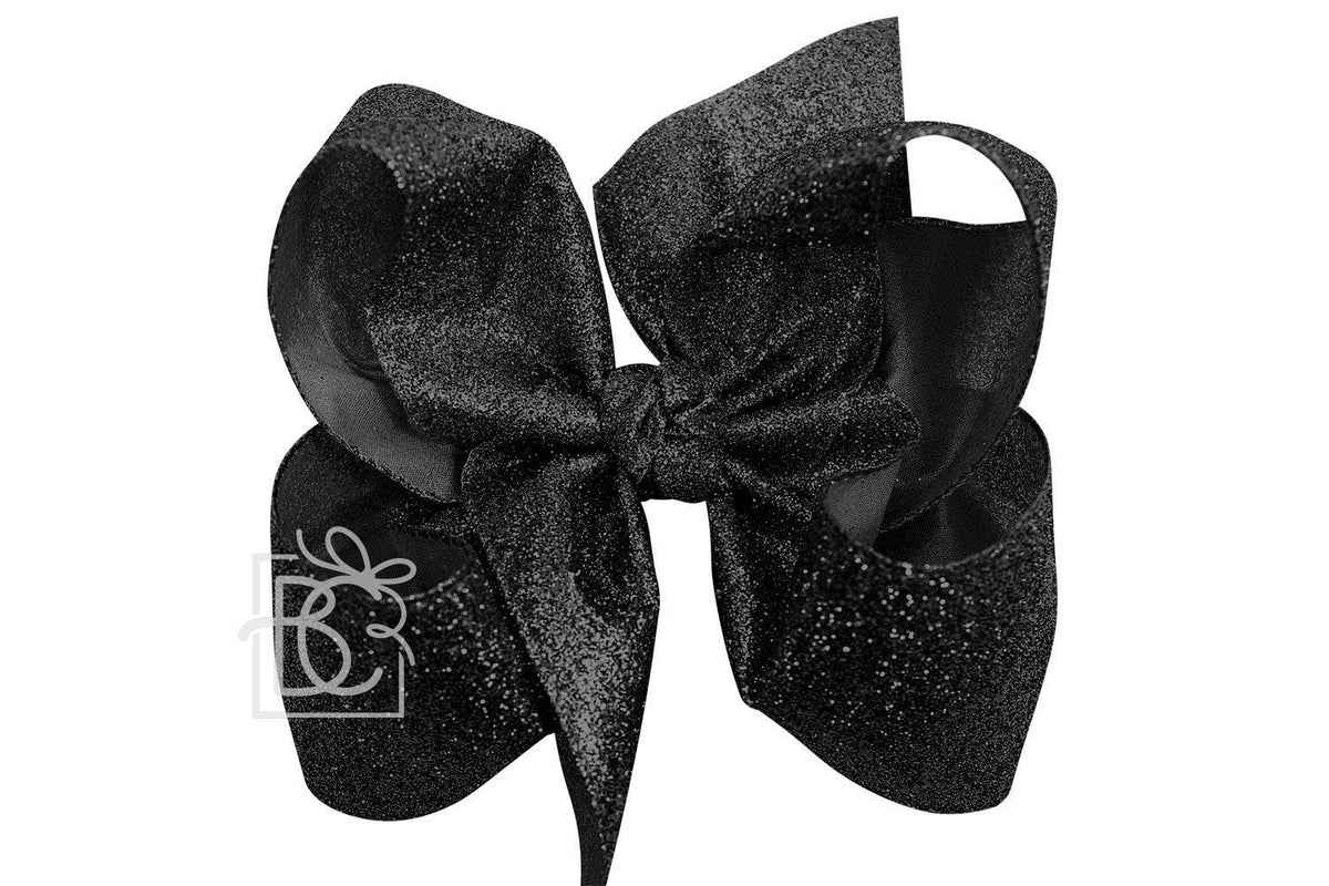 GLITTER METALLIC BOW ON CLIP