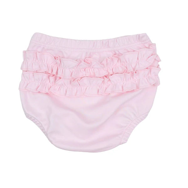 Solid Essentials Ruffle Diaper Cover Set - Pink