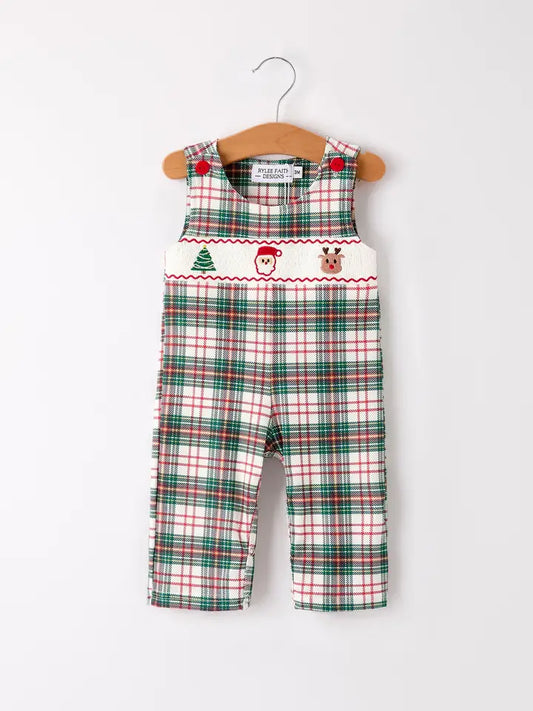 Jolly Plaid Smocked Jon Jon