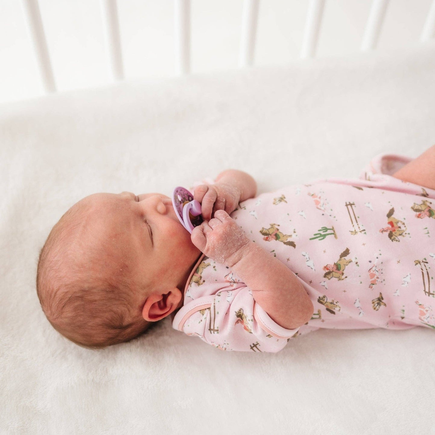 Little Wranglers Lap Bodysuit - Dusty Rose