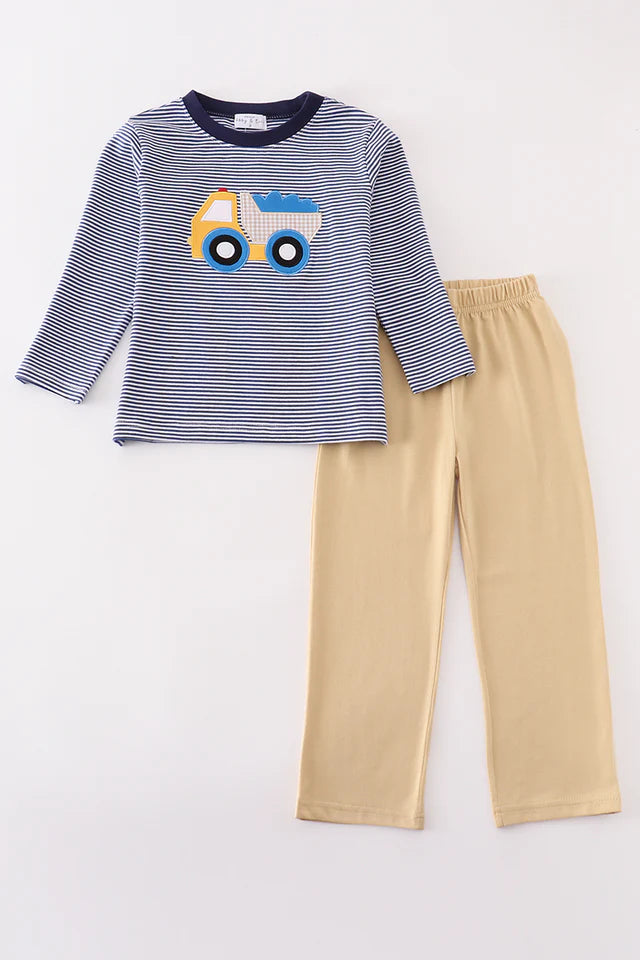 Navy Dump Truck Boy Set