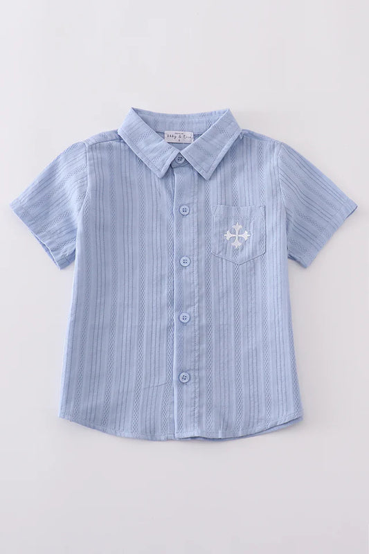 Timeless Grace embroidery button down shirt