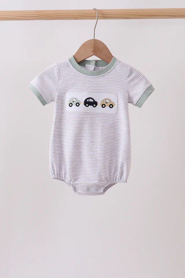 Green vehicle embroidery stripe bubble
