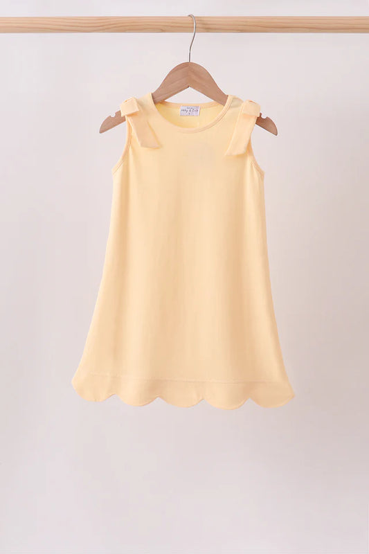 Buttercup Scalloped Bow Dress