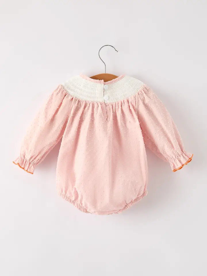 Turkey Swiss Dot Smocked Romper