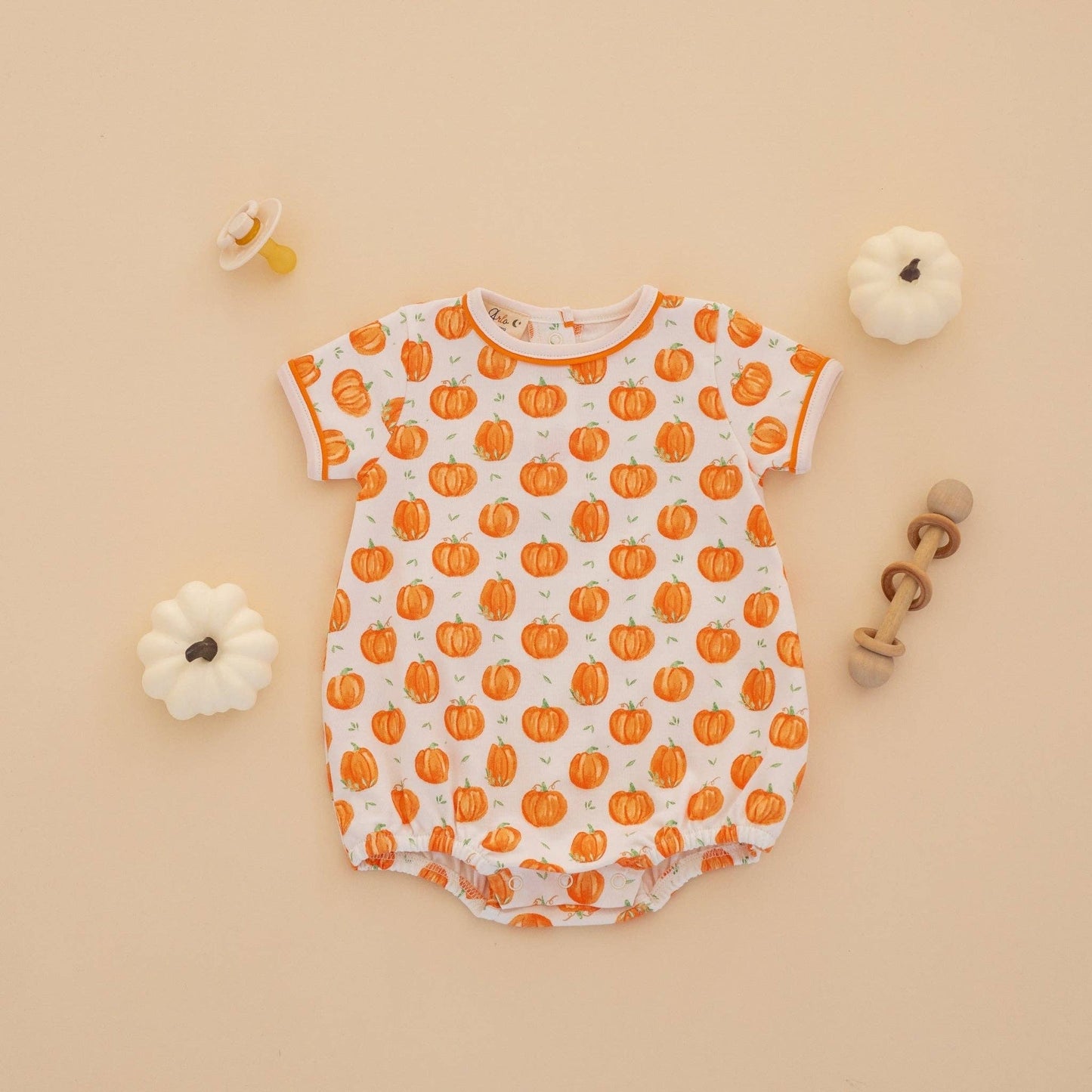 Pumpkin Grove Baby Boy Short Sleeve Bubble